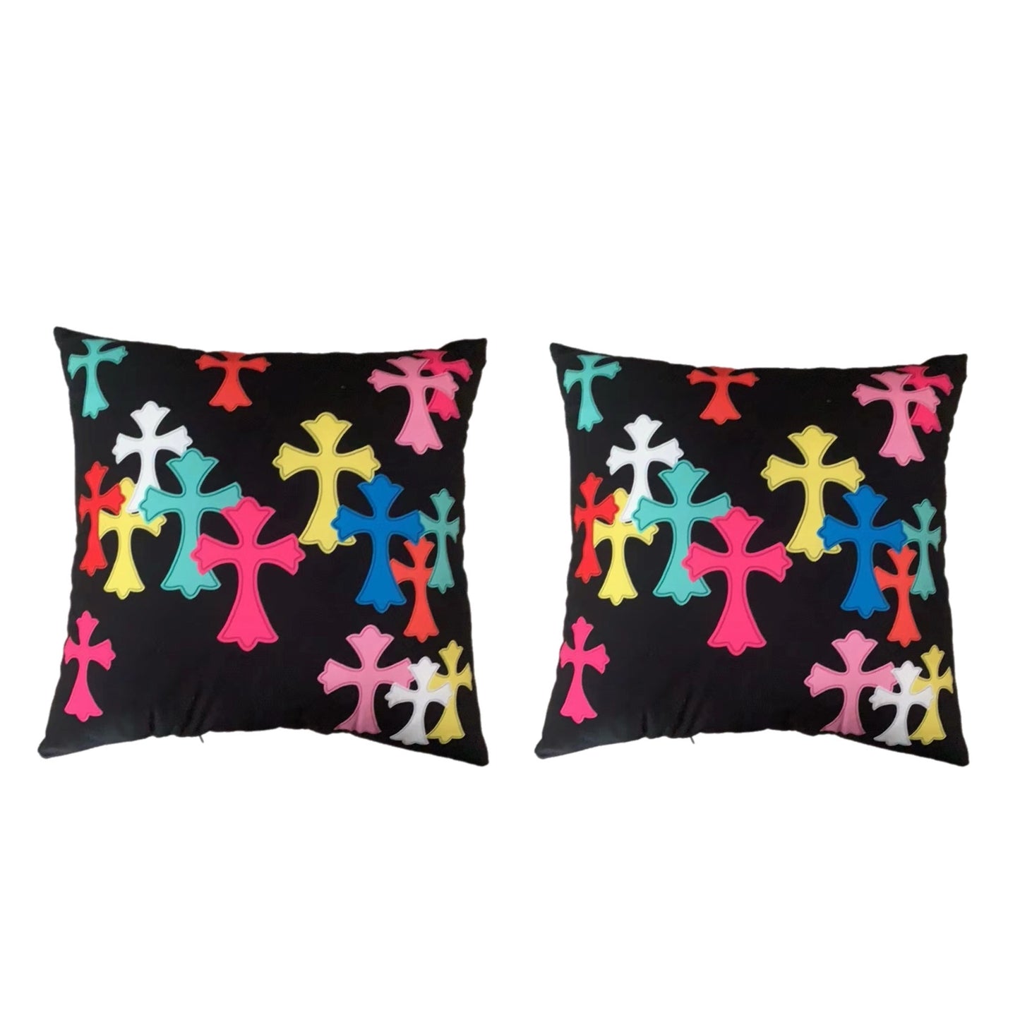 Chrome Hearts Inspired Throw Pillow